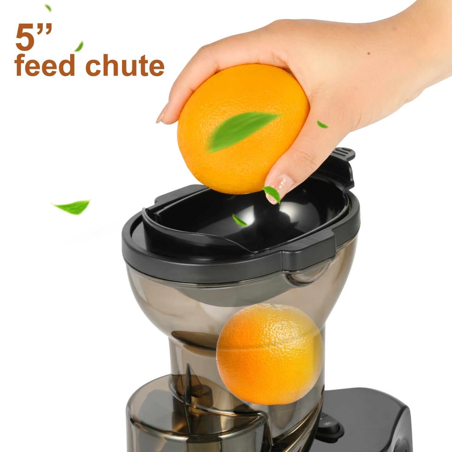 OverTwice® 300W Slow Masticating Cold Press Juicer with 5-Inch Chute