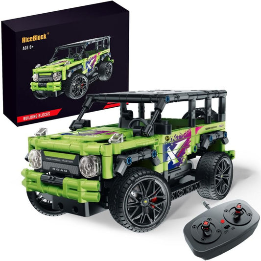 Remote Control Racing Blocks Jeep Programmable Building Kit with App for Creative Birthday Gift