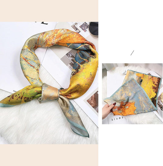 Real Silk Square Scarf 100% Silk Woman Gift Hair Wrapping