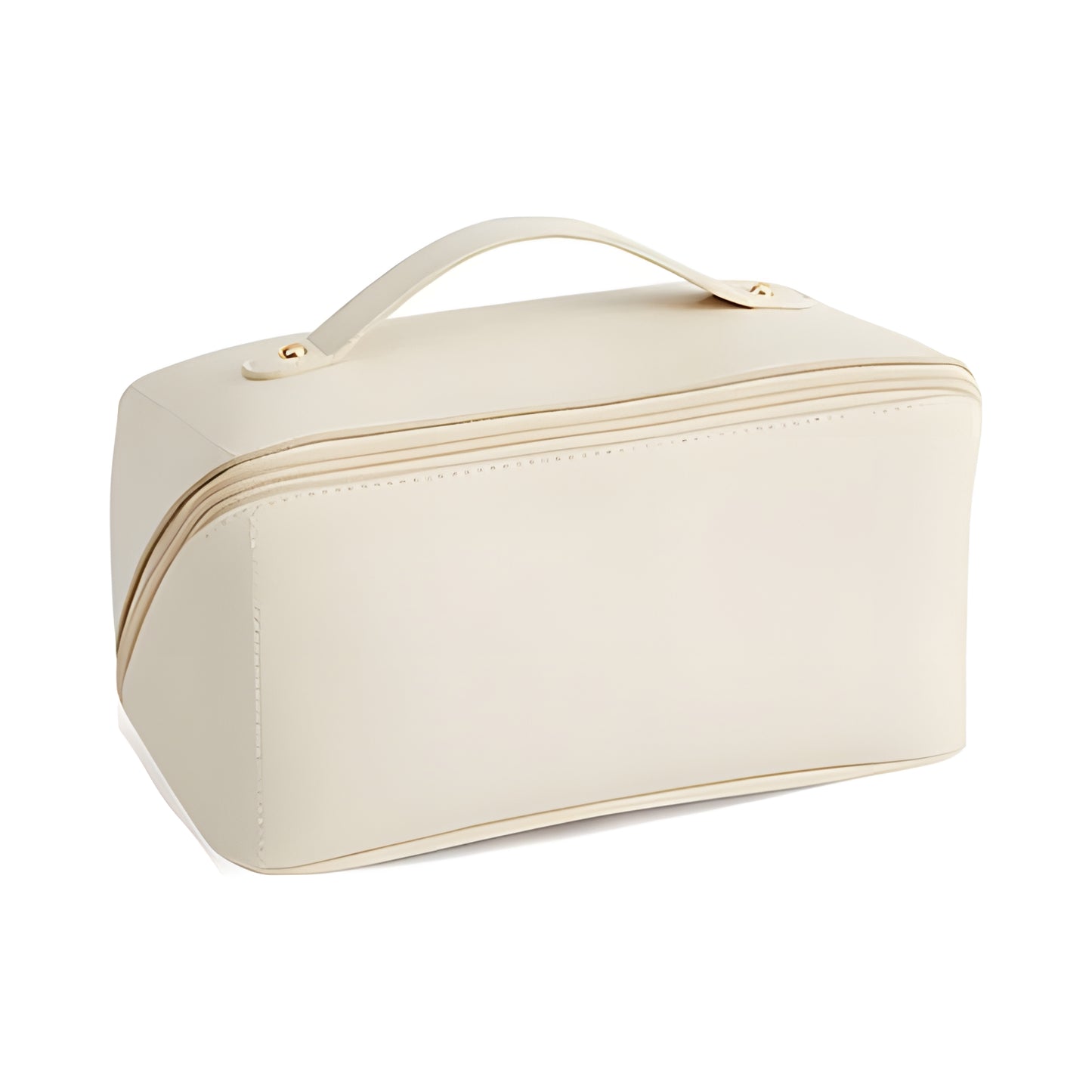 Large Capacity Travel Cosmetic Case with Handle and Divider