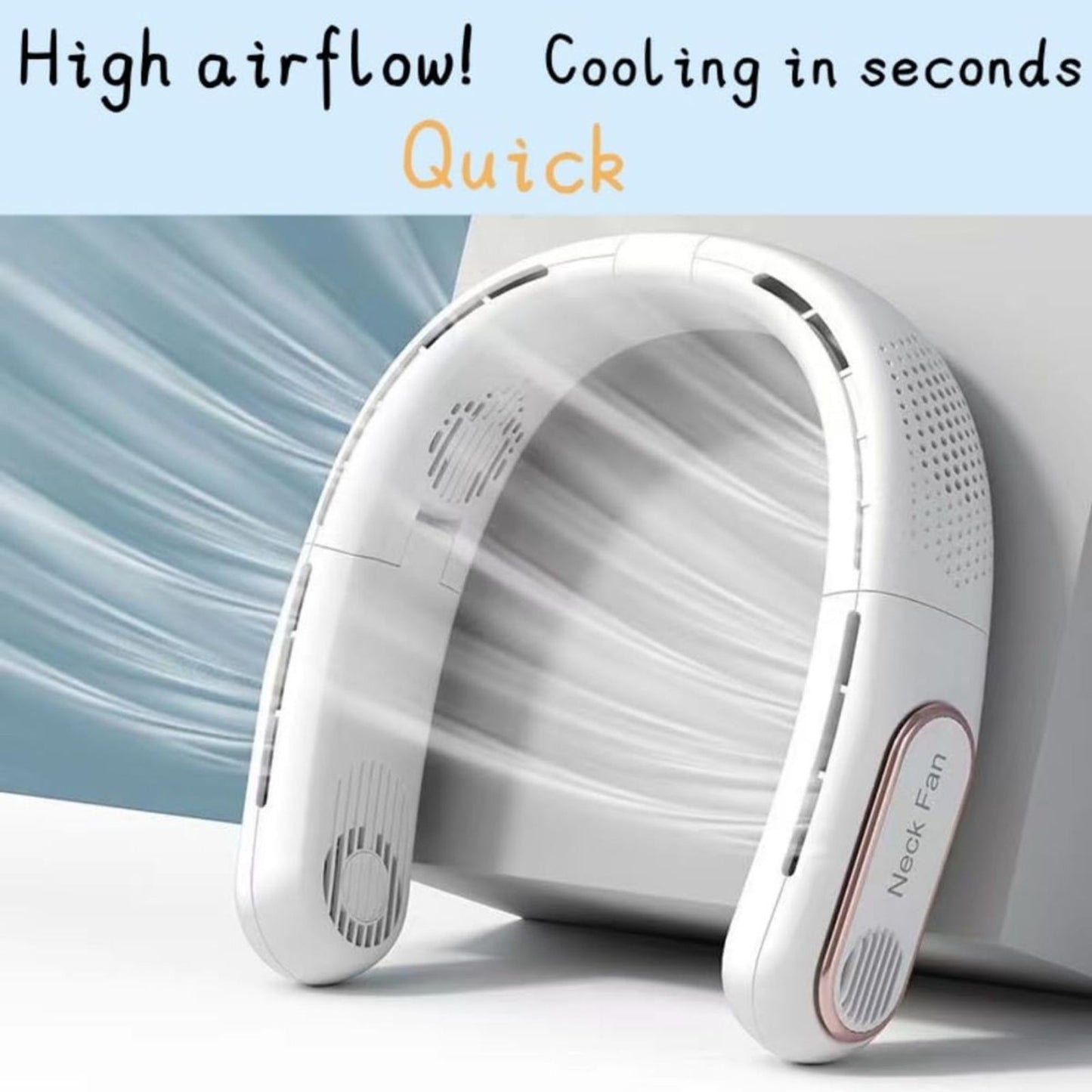 Portable USB Rechargeable Hanging Neck Fan