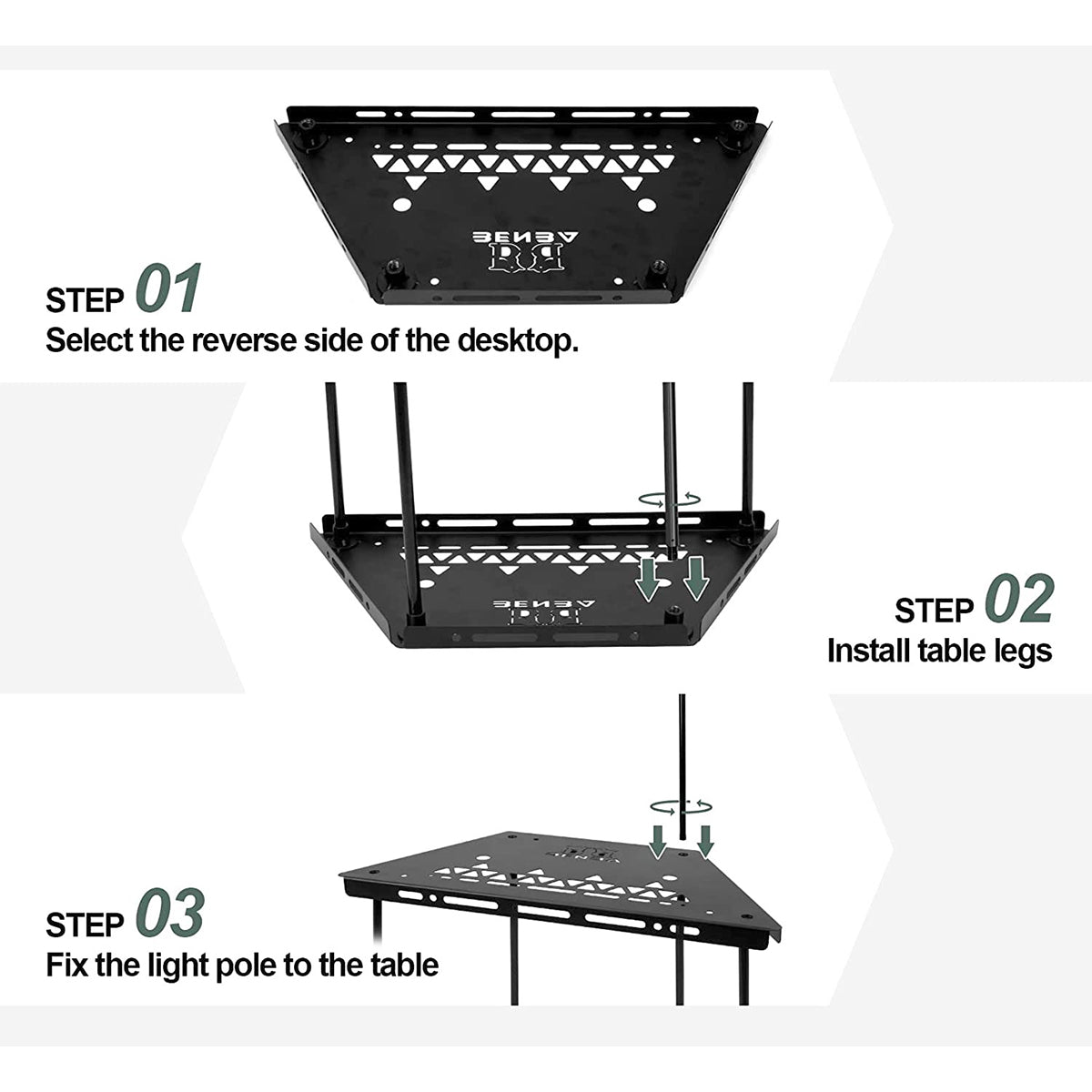 Aluminum Outdoor Collapsible Table with Hook Stand & Carrying Bag