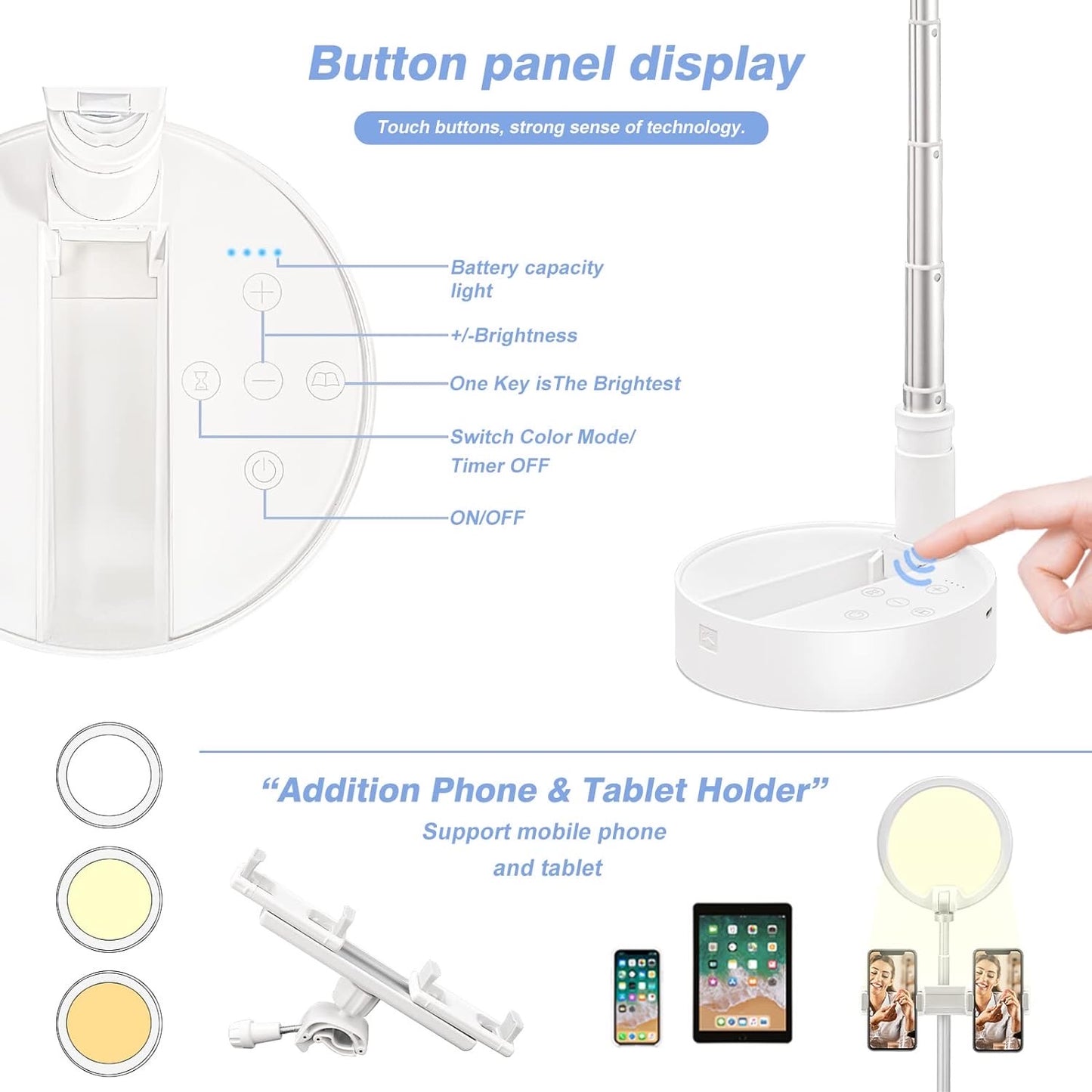 Foldable LED Tabel Lamp with phone stand