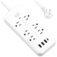 WOWMTN Power Strip Surge Protector Plug with 6 AC Outlets + 4 USB