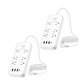 WOWMTN Power Strip Surge Protector Plug with 6 AC Outlets + 4 USB