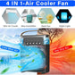 Portable Misting FAN, Humidifier portable AC, USB Powered Mini Desktop , 3 Speeds, 360° Adjustment