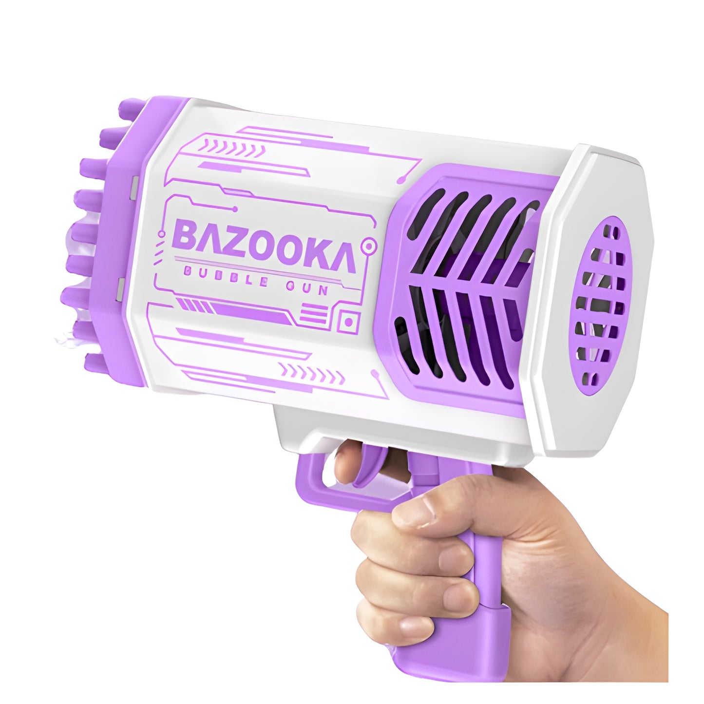 WOWMTN Bazooka Bubble Machine with Rechargeable Battery and Bubble Solution