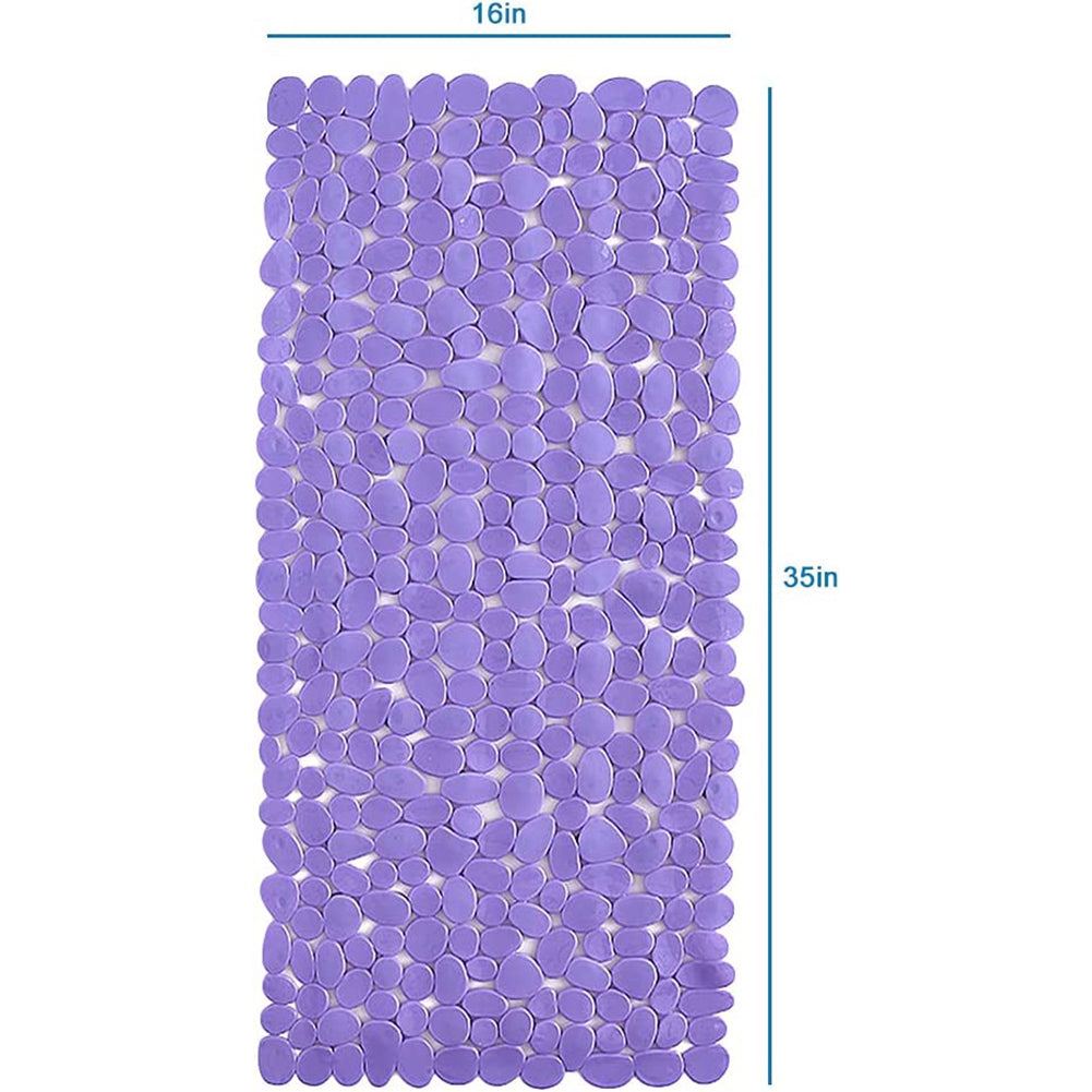 WOWMTN Bathtub Pebble 35x16 Machine Washable with Suction Cups Latex Free Safe Tub
