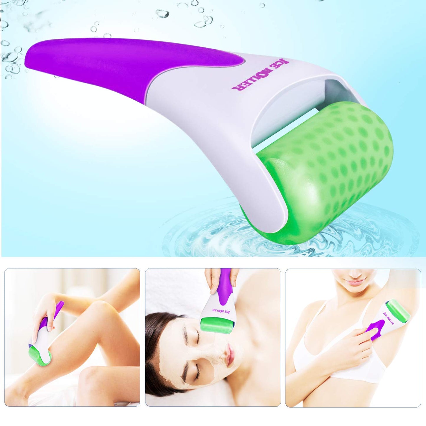 WOWMTN Ice Roller for Face Massager Roller Puffiness Migraine Pain Relief and Minor Injury